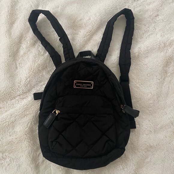 MARC JACOBS QUILTED SMALL BLACK NYLON BACKPACK main image 10
